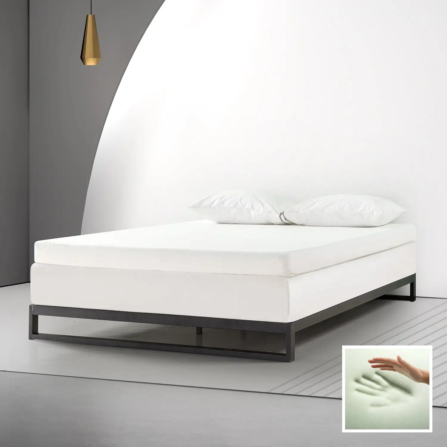 

Spa Sensations by Zinus 4" Memory Foam Mattress Topper With Theratouch, Queen