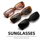 Очки солнцезащитные женские прямоугольные, небольшие винтажные брендовые дизайнерские квадратные солнечные очки с защитой UV400