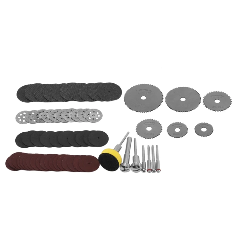 

JEYL 63Pcs HSS Circular Saw Blade Resin Cut-Off Woodworking Cutting Discs Diamond Metal Saw Blades For Dremel Mandrel Cutoff