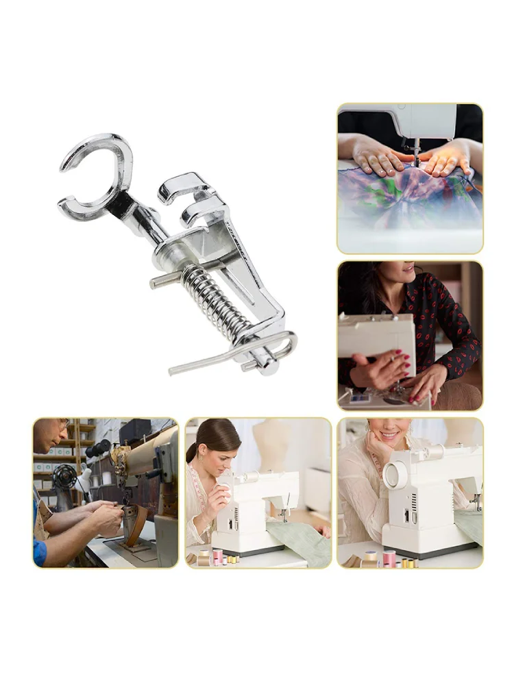 Металлическая прижимная лапка с открытым носком для вышивки домашних швейных