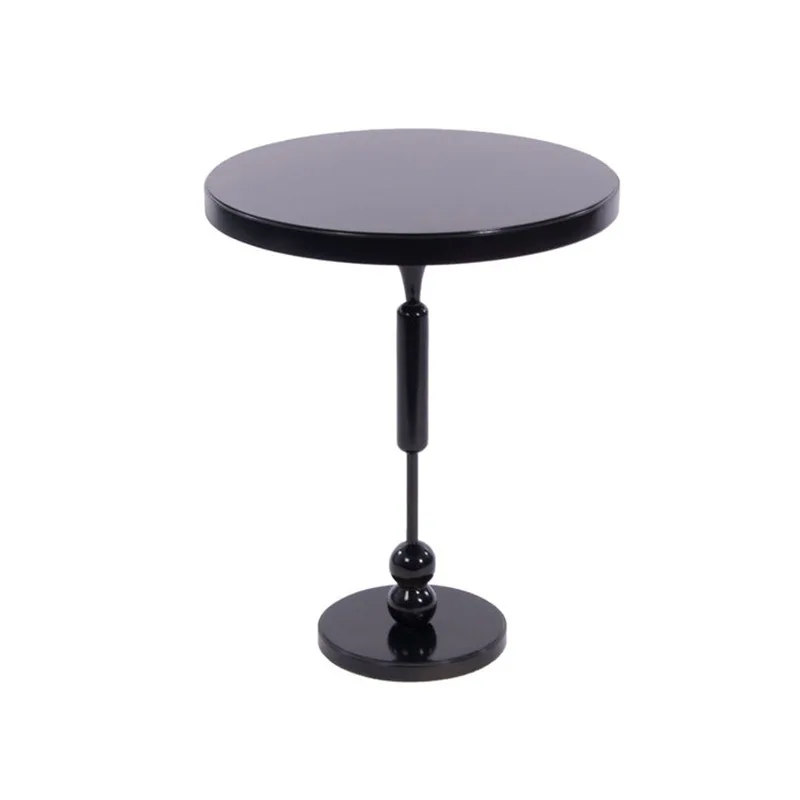 

Мебель | Американский Круглый передвижной креативный боковой столик, домашний дизайнерский журнальный столик с черным металлическим краем.