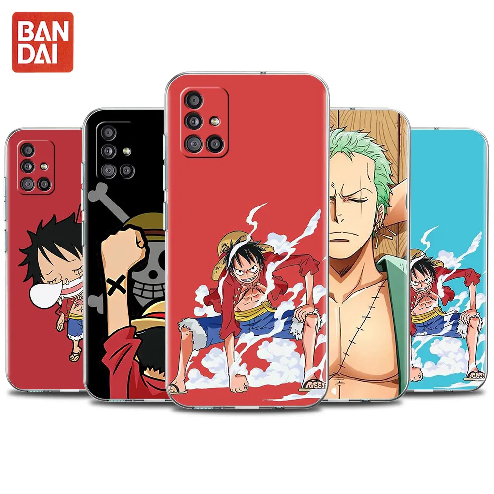 

One Piece Zoro Luffy Case For Samsung Galaxy A52 A12 A51 A32 4G A71 A21s A32 A31 A72 A22 A13 5G Transparent Soft Phone Cover