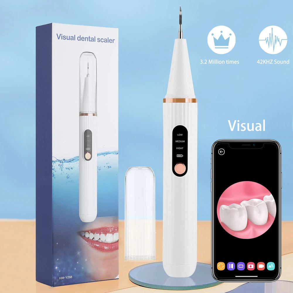 

Visual Ultrasonic Irrigator Dental Scaler Calculus Oral Tartar Remover Tooth Stain Cleaner LED Teeth Whitening Cleaning Tools