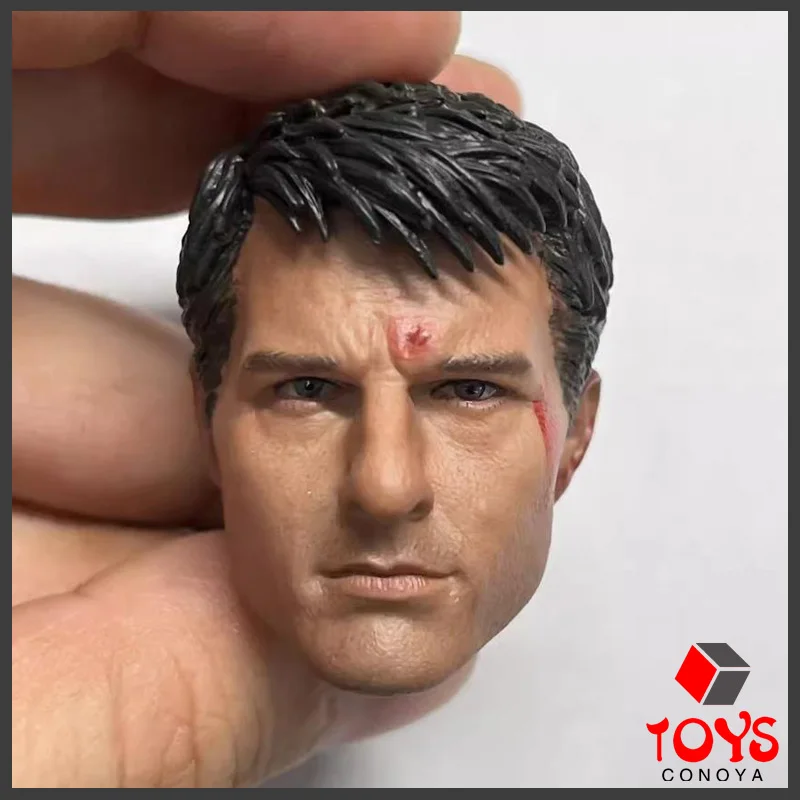 

1/6 Scale Tom Cruis Injured Head Sculpt Carving Model Fit 12'' Male Soldier Action Figure Body Dolls In Stock