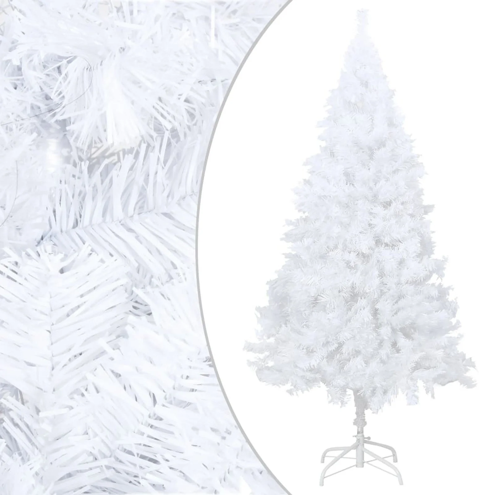 

Artificial Christmas Tree with Thick Branches White 59.1" PVC