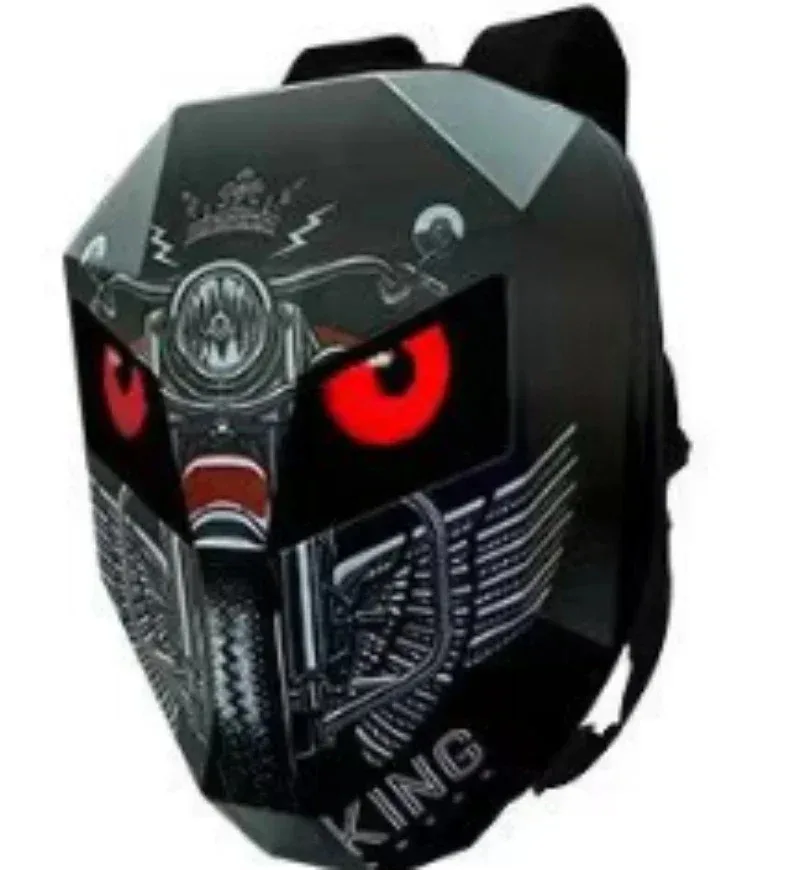 

LOY светодиодный Mochila Knight велосипедный рюкзак модный мотоциклетный шлем приложение Bluetooth водонепроницаемый твердый корпус сумки для ноутбуков с глазами