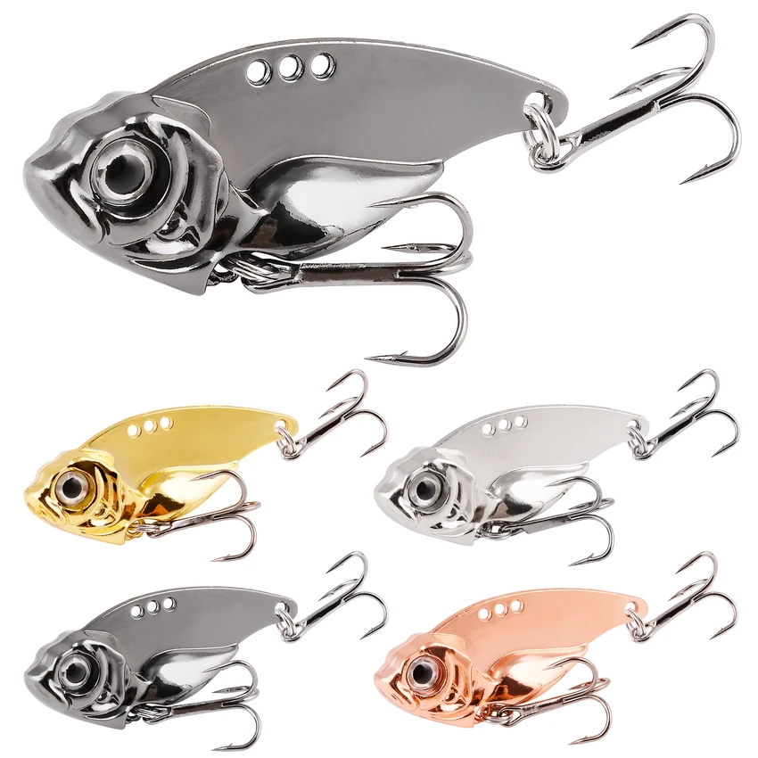 

4PC Metal VIB Fishing Lures 7G 10G 15G 20G Sinking Artificial Hard Bait Jig Trout Sequins Trembling Wobbler Pesca Fishing Tackle