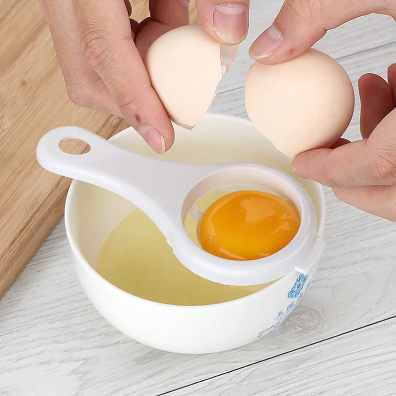 

1PC Egg Yolk Separator Divider White Plastic Convenient Household Eggs Tool Cooking Baking Kitchen Accessories Dropshipping