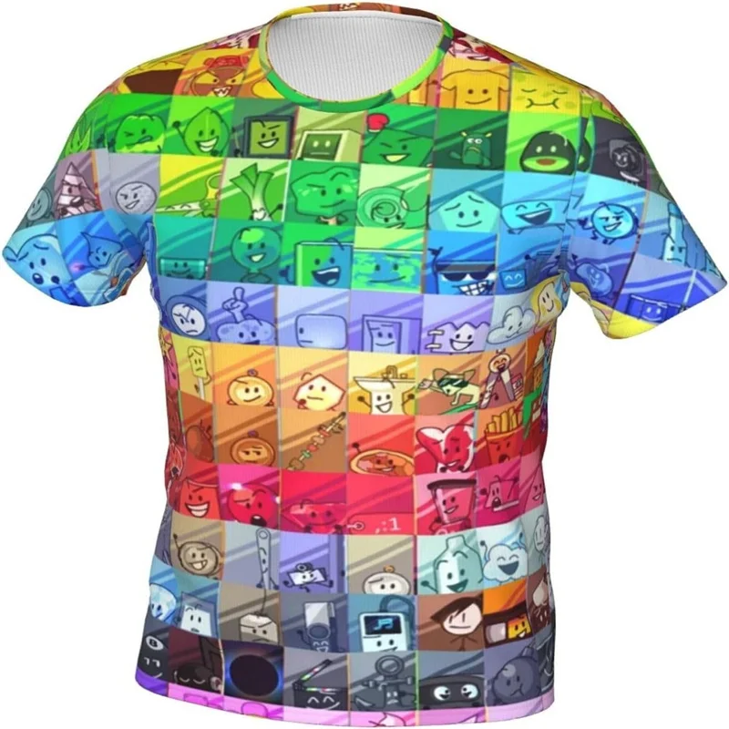 Фото Jacknjellify BFDI Battle For Dream Island футболки Merch для женщин и мужчин повседневные футболки с короткими рукавами уличная футболка стильная Camiseta №4