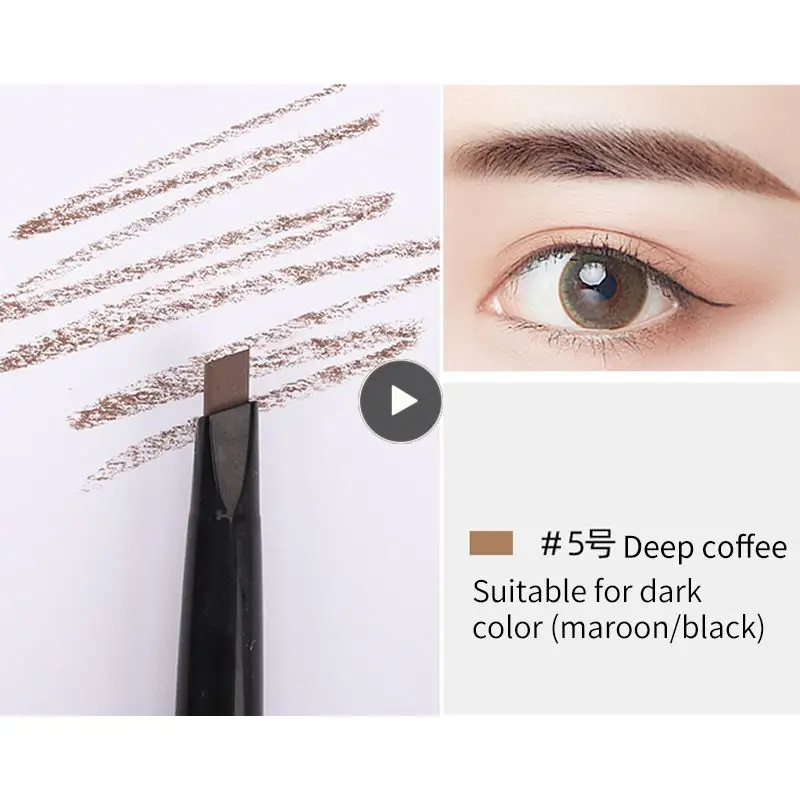 

Eyebrow Cosmetics Rotate Not Easy To Decolor Eyebrow Pen Natural Long Lasting With Eyebrow Brushes Beginner's Eyebrow Waterproof