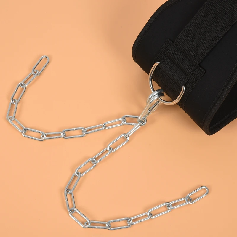

New-Dip Belt With Chain Gym Belt Pull Up Belt With Buckle For Weightlifting Training Gym Accessories