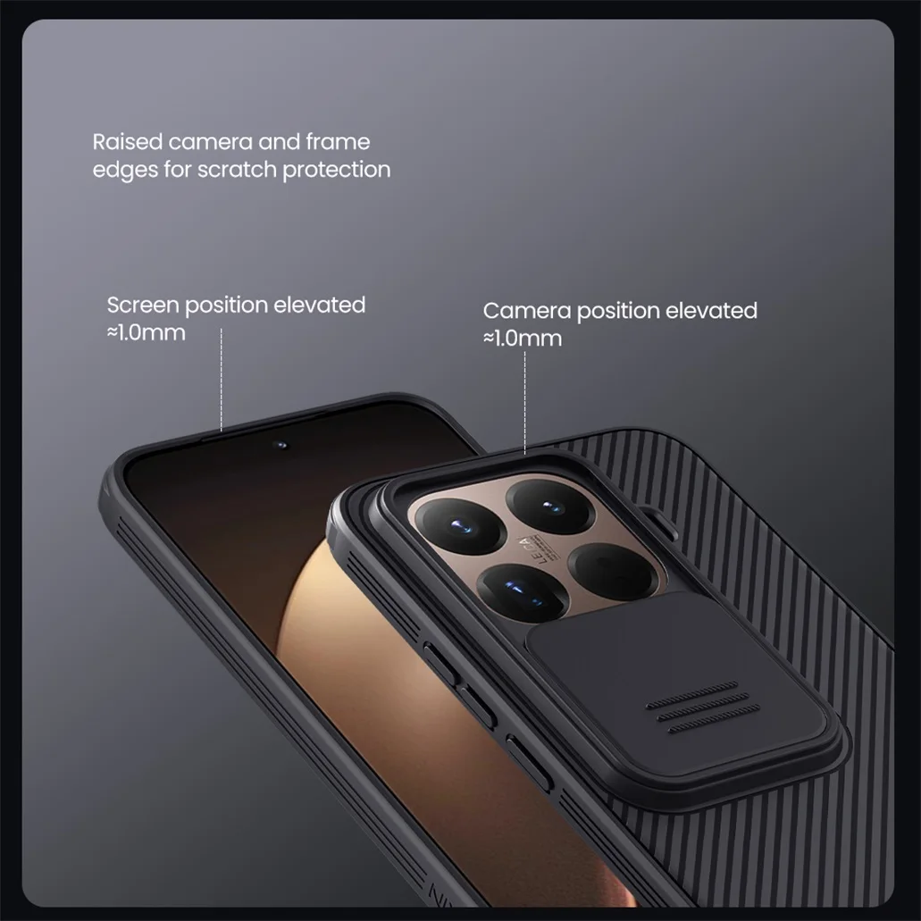 Фото Чехол NILLKIN для Xiaomi 15T /15T Pro CamShield Pro, противоударный, нескользящий, защита конфиденциальности, слайд-камера, чехол для Xiaomi 15T Pro №4