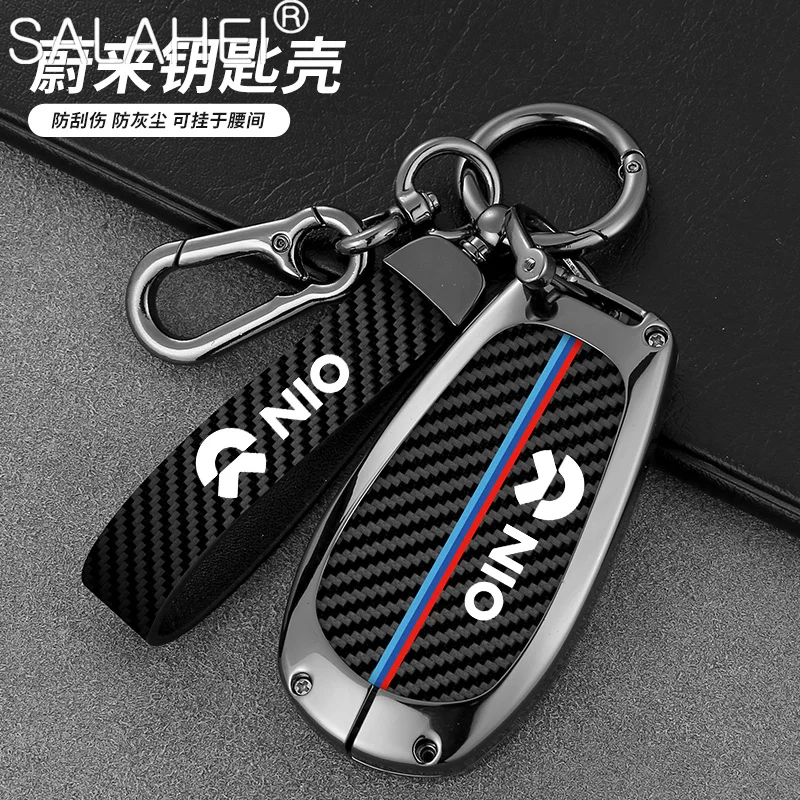 

Car Smart Remote Key Fob Case Full Cover Protector Shell Bag For Weilai NIO ES6 ES8 EC6 ET7 Auto Keychain Decoration Accessories