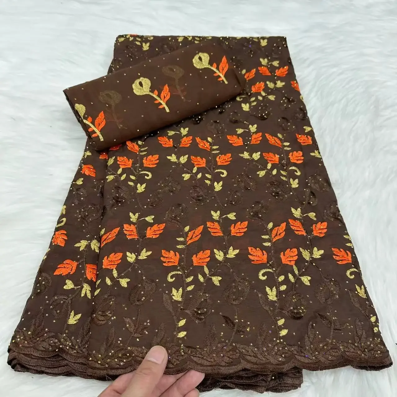 5 + 2 ярда черная австрийская кружевная ткань Brode 2024 высококачественная хлопковая