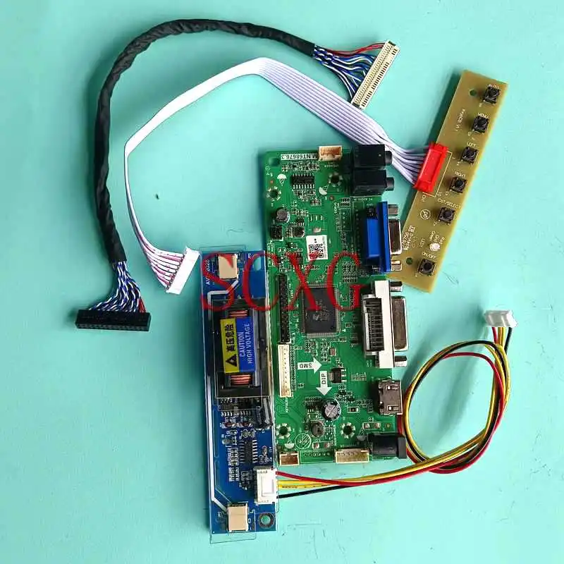 Плата контроллера панели ЖК-дисплея подходит для HT156WX1 LM156WH1 M156B1 2CCFL 1366*768 VGA DVI HDMI-совместимый Комплект «сделай сам» 15,6 "30-контактный LVDS