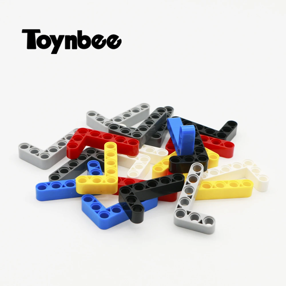 

100pcs Technical Studless Angular Beam 3x5 Hole Thick Building Blocks MOC L-Shape Bulk Toys Compatible Technical Liftarm