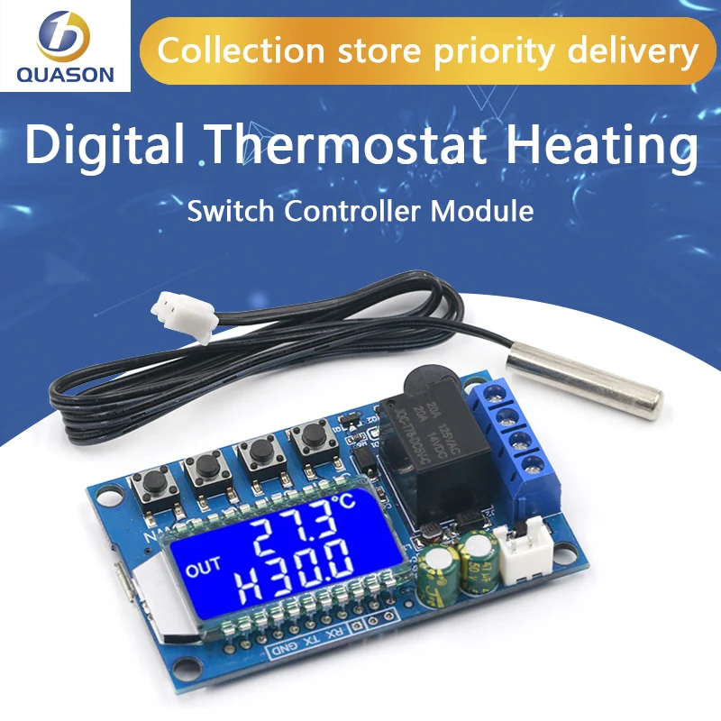 

XY-T01 Digital Thermostat Heating Refrigeration Digital Temperature Control Switch Temperature Controller Module