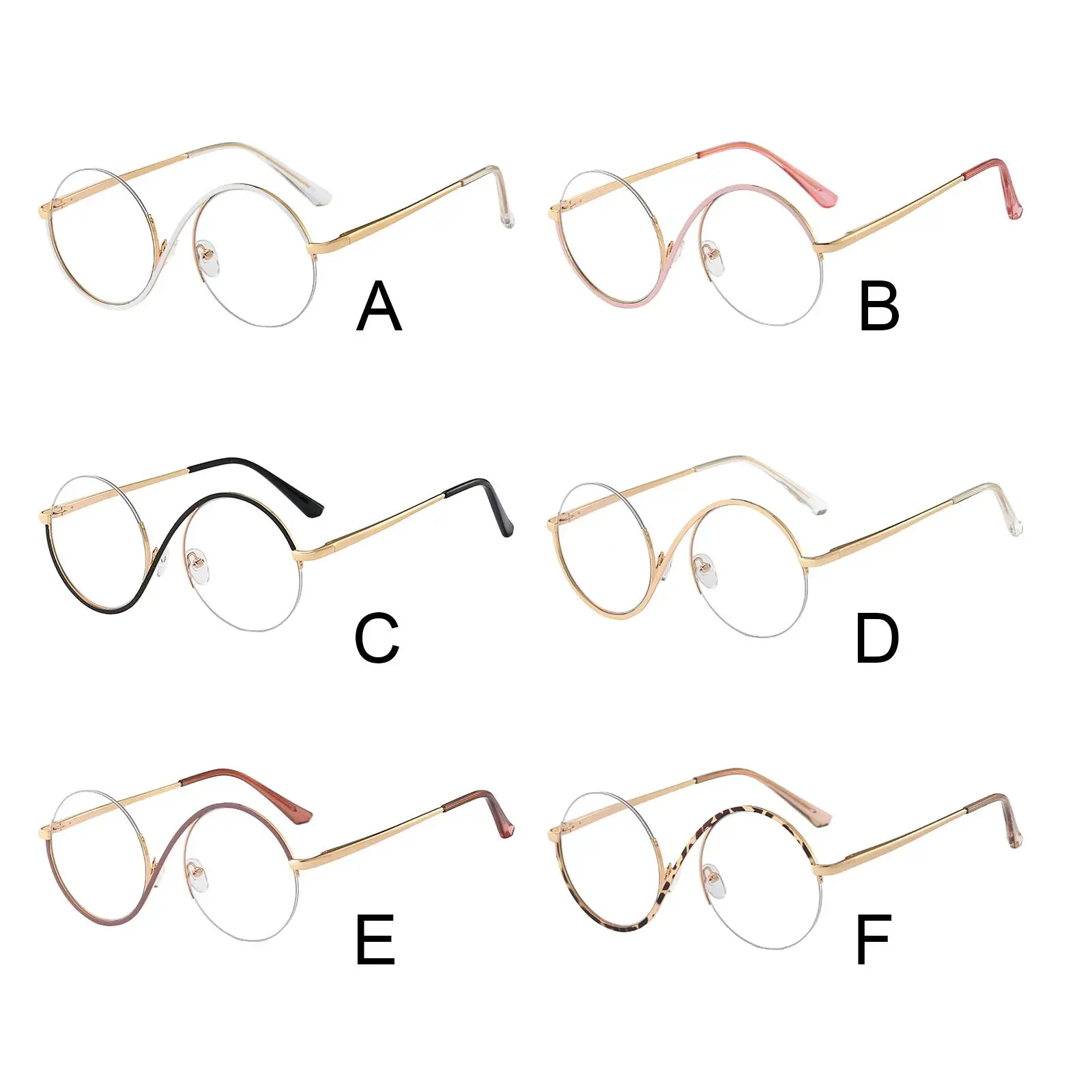 

Blue Light Blocking Eyeglasses Half Frame Transparent Lens Eyewear for Men