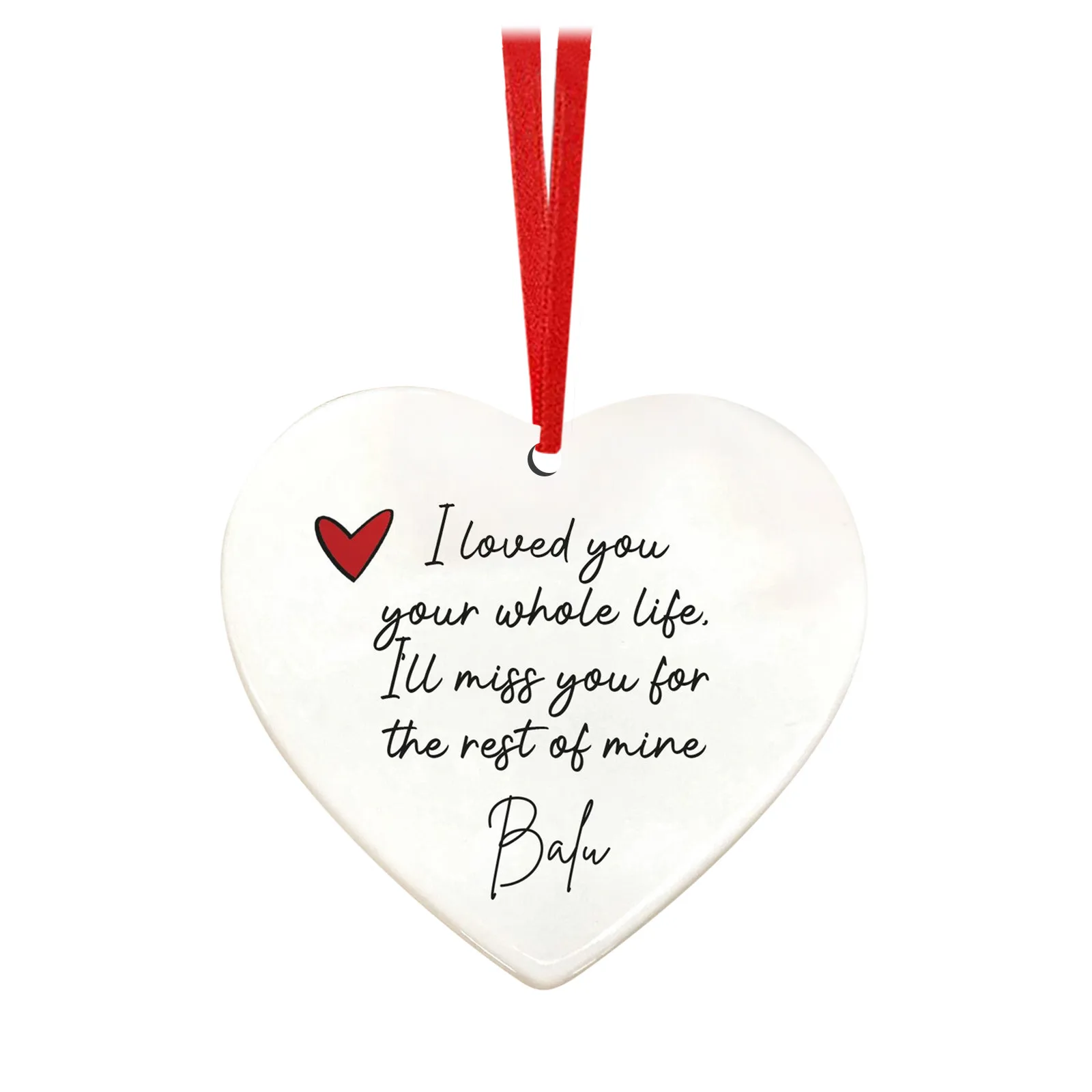 

I Wish You Lived Next Door Heart Ornament