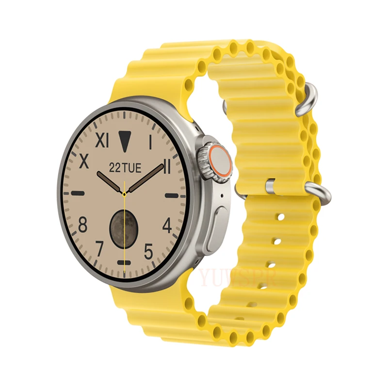 New NFC K9 Smart Watch for Men Women Round Wireless Charging Make Calls Fitness Tracker Fashion Sports Watch for Android IOS