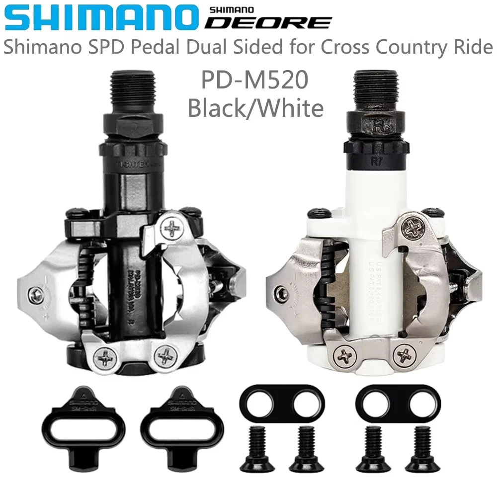 Велосипедная педаль SHIMANO DEORE PD M520 самоблокирующаяся двухсторонняя для горных