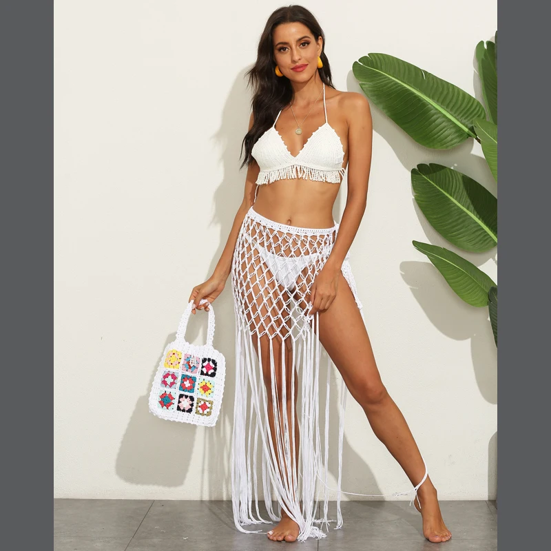 Женское летнее платье 2022 накидка купальник с комплектом женская пляжная юбка