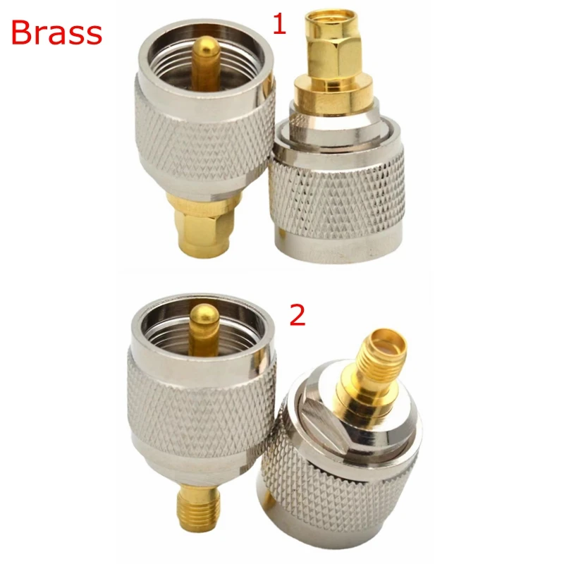 SL16 UHF PL259 Male Plug To SMA Male Female Straight Connector PL-259 UHF To SMA Male Female Coax Converter Brass Nickel Plated
