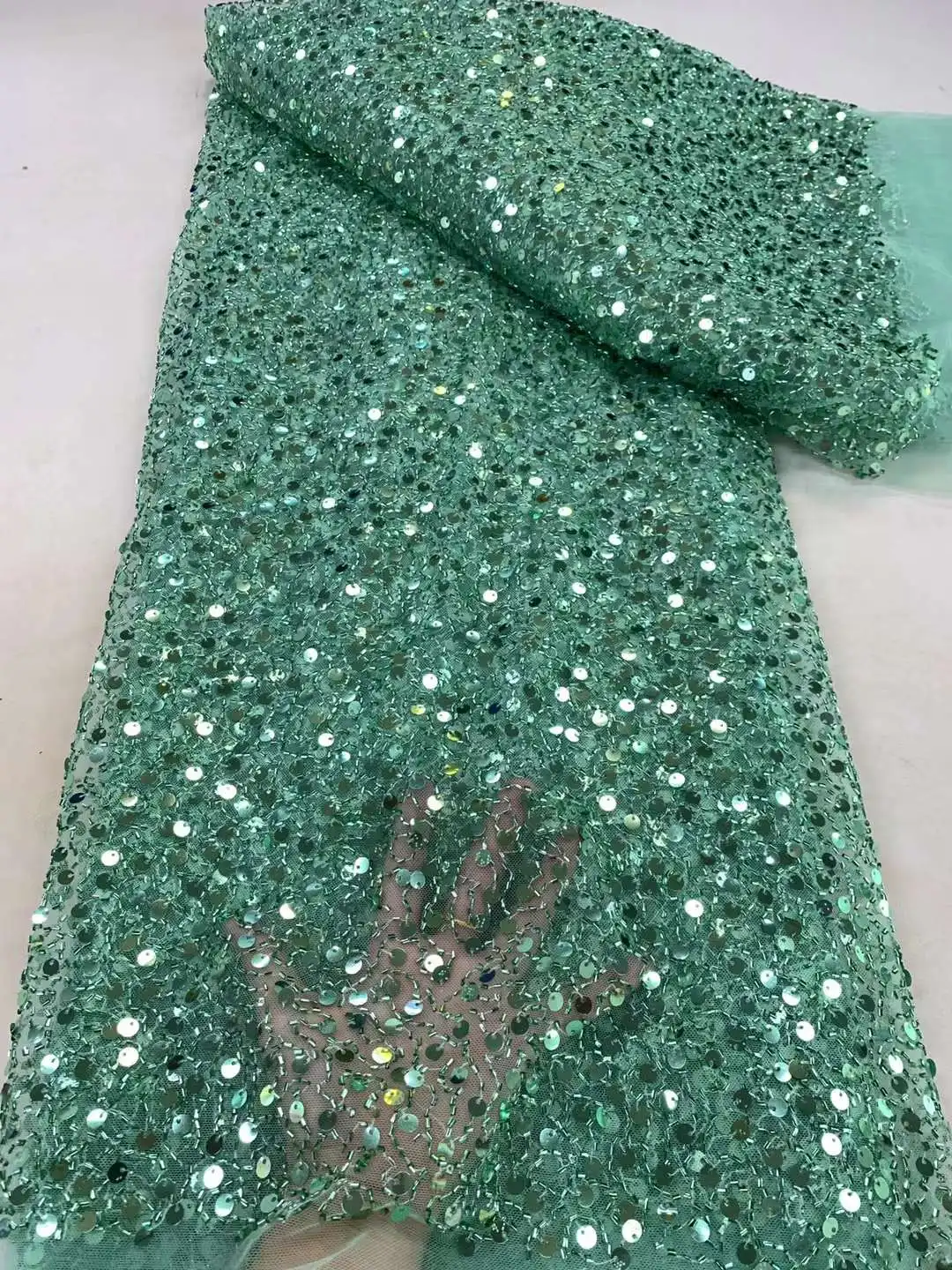 Африканские блестки бисер кружевная ткань для жениха Высококачественная