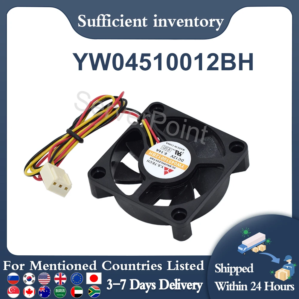 Оригинальный Новый YW04510012BH YW04510012LM DC 12V 0.14A 4cm 4510 45*45*10mm охлаждающий вентилятор