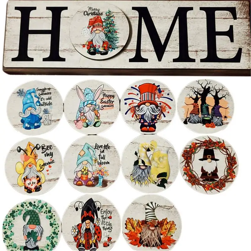 

Домашний сменный знак, домашний знак, украшение с 12 сменными праздничными знаками, домашние гномные знаки, Декор, домашний знак