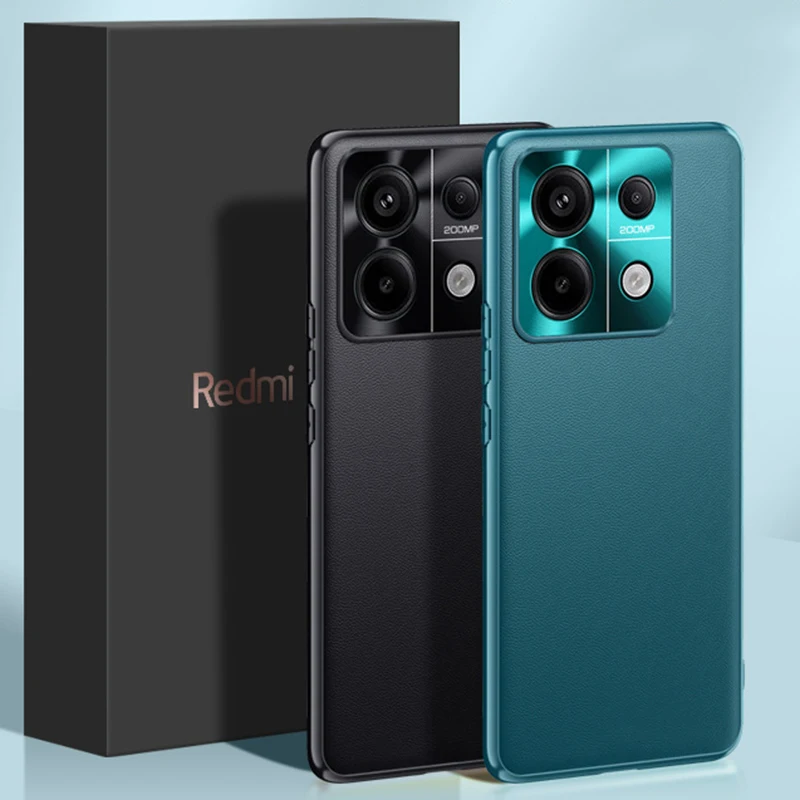 Роскошный чехол из искусственной кожи для Xiaomi Poco X6 Redmi Note 13 Pro 5G задняя крышка