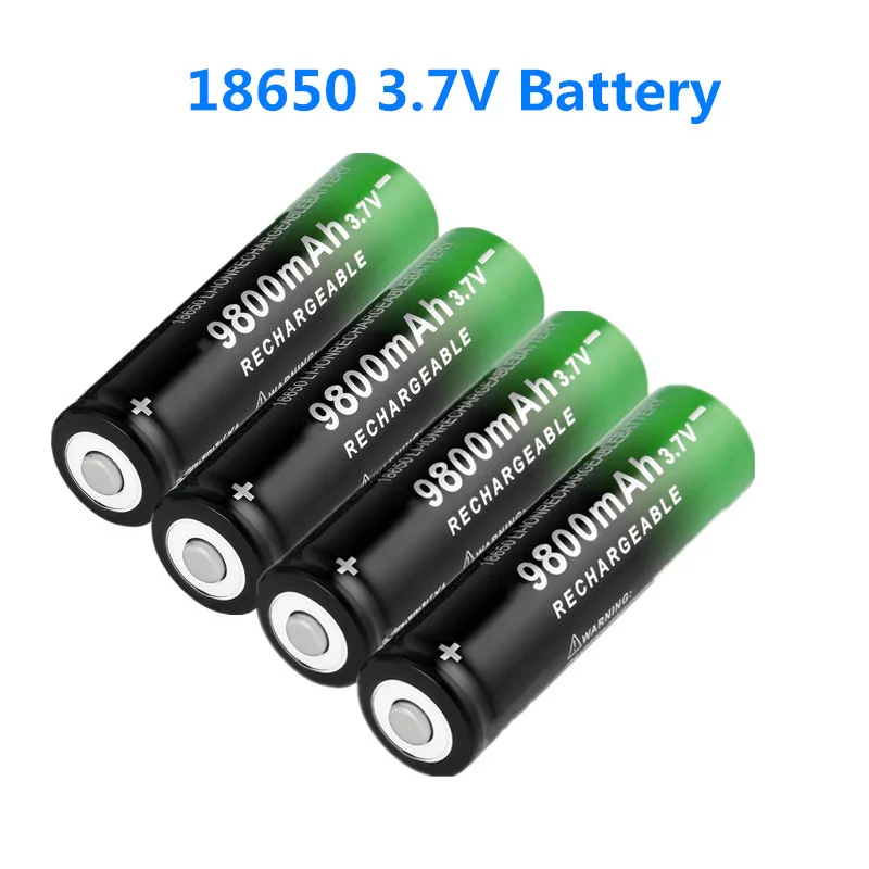 

18650 Lithium-ion Battery for Flashlight LED Lamp Toy Mouse Rechargeable Battery 9800mAh 3.7V 18650 Free of Freight