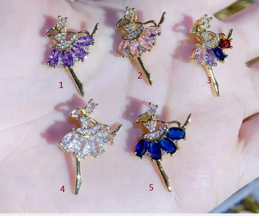 

1 шт. танцующая девушка микро паве CZ Очаровательная дизайнерская Подвеска Diy ожерелье шармы Ювелирные изделия fs4s