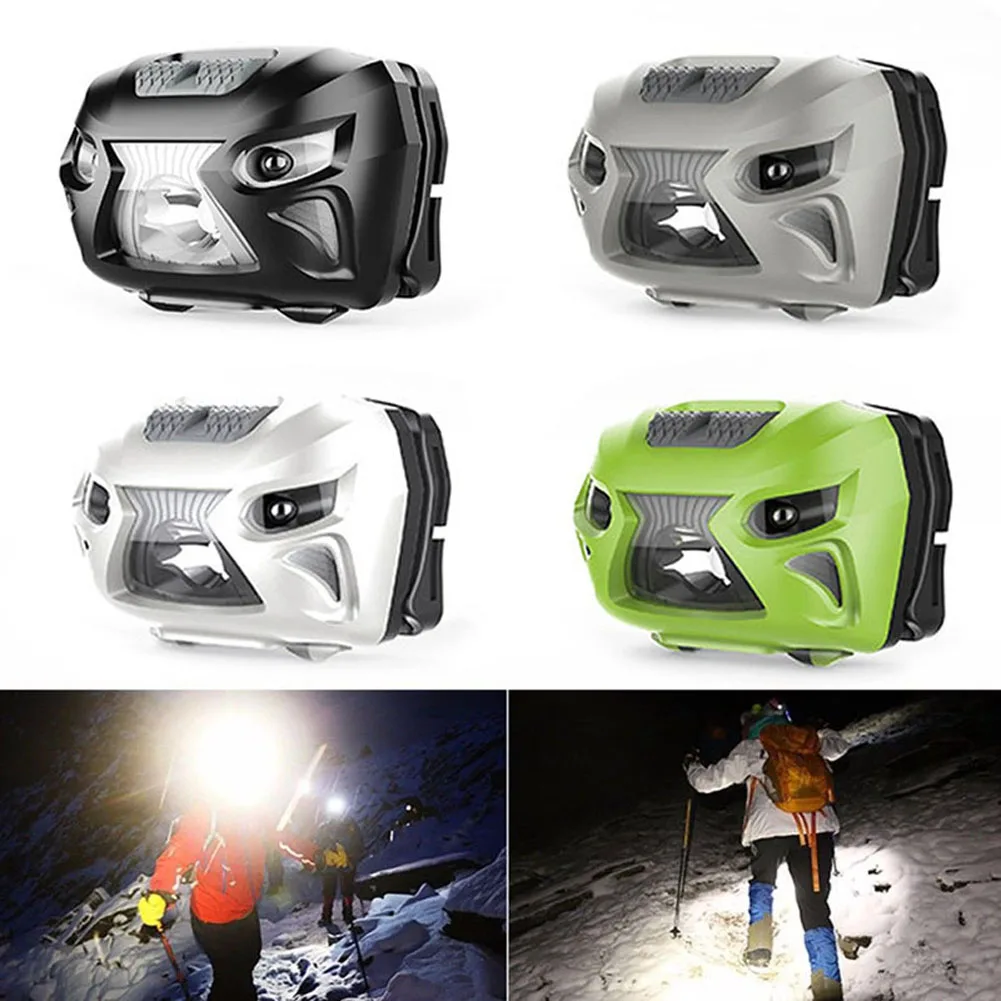 

LED Sensor Headlamp USB Rechargeable Headlight Waterproof Head Light for Camping