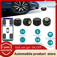 4pcs bluetooth 5 0 car tire pressure sensors tpms smart alarm tyre monitoring tools auto accessories with 234 sensors for los