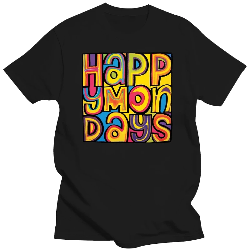 DMNTeestore Happy Mondays футболка для мужчин женщин DMN черная