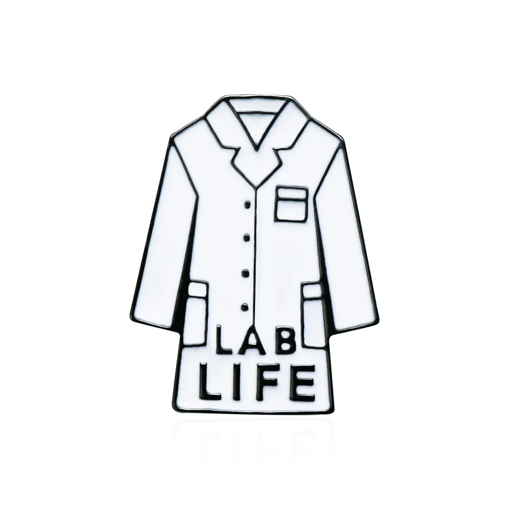 

New Lab Live Coat Enamel Pin Fashion Creativescience Brooch Collection Badge for Laboratory Staff Friend Party Gift