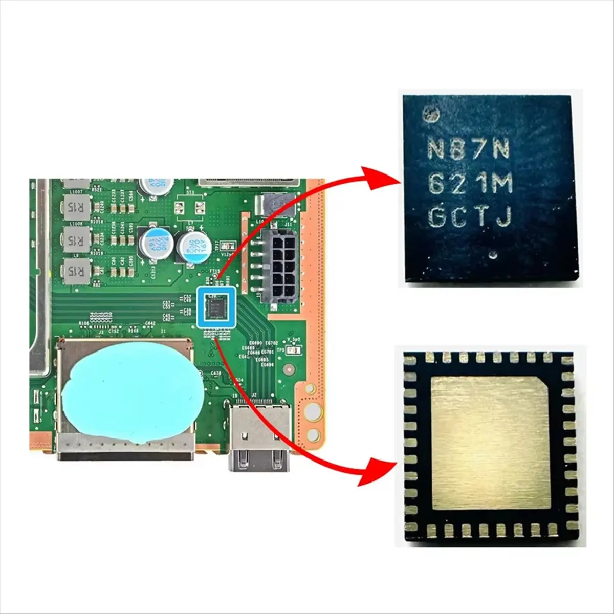 Фото Новый NB7N621M NB7N 621M QFN-38 чипсет Retimer IC чип USB чип для /X XSS XSX IC управления №5