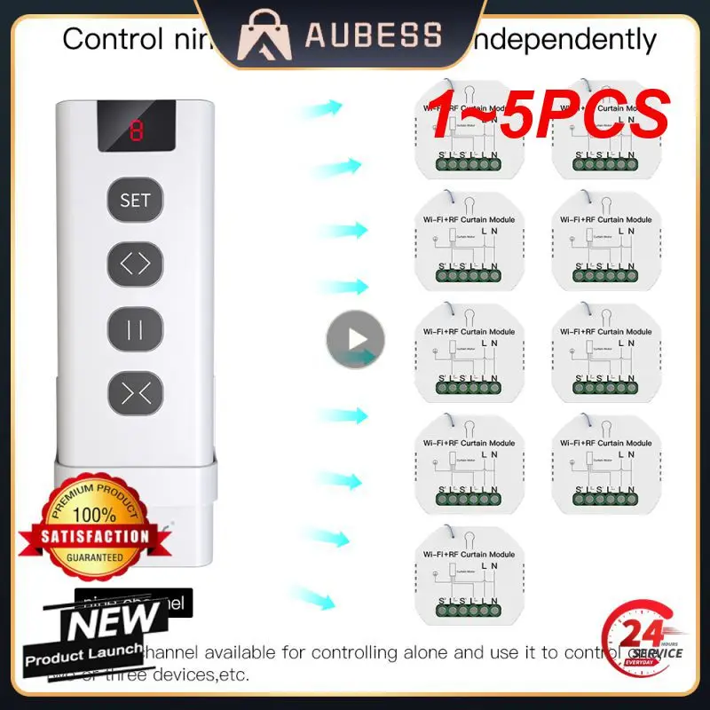 

1 ~ 5 шт. переключатель для штор Tuya Smart Life WiFi RF433 с дистанционным управлением для электрического роликового затвора солнцезащитный Google Home Alexa Smart