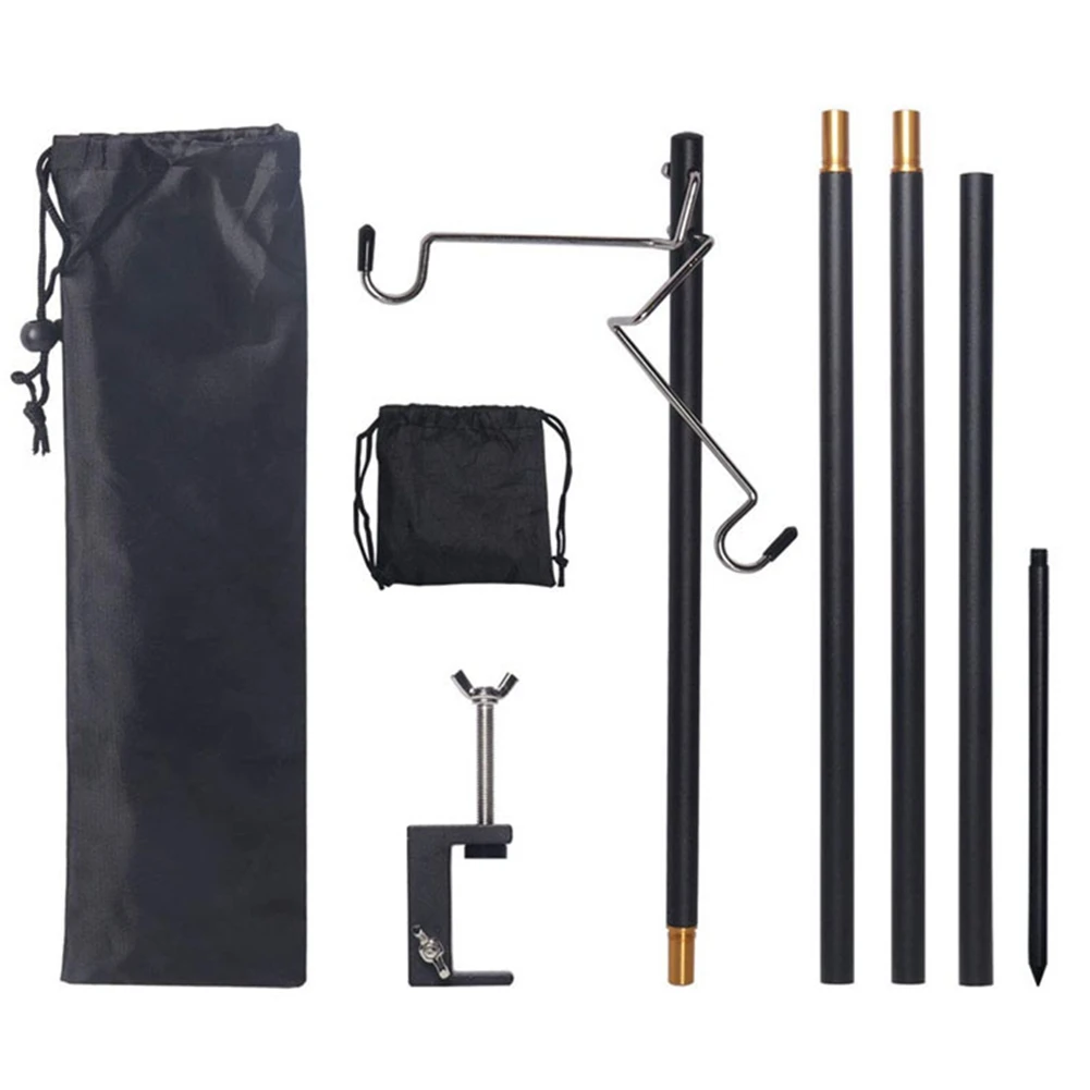 

Detachable Camping Lantern Lamp Bracket Mount Portable Storage Hook Tent Table Hanging Light Holder Fixing Stand Set