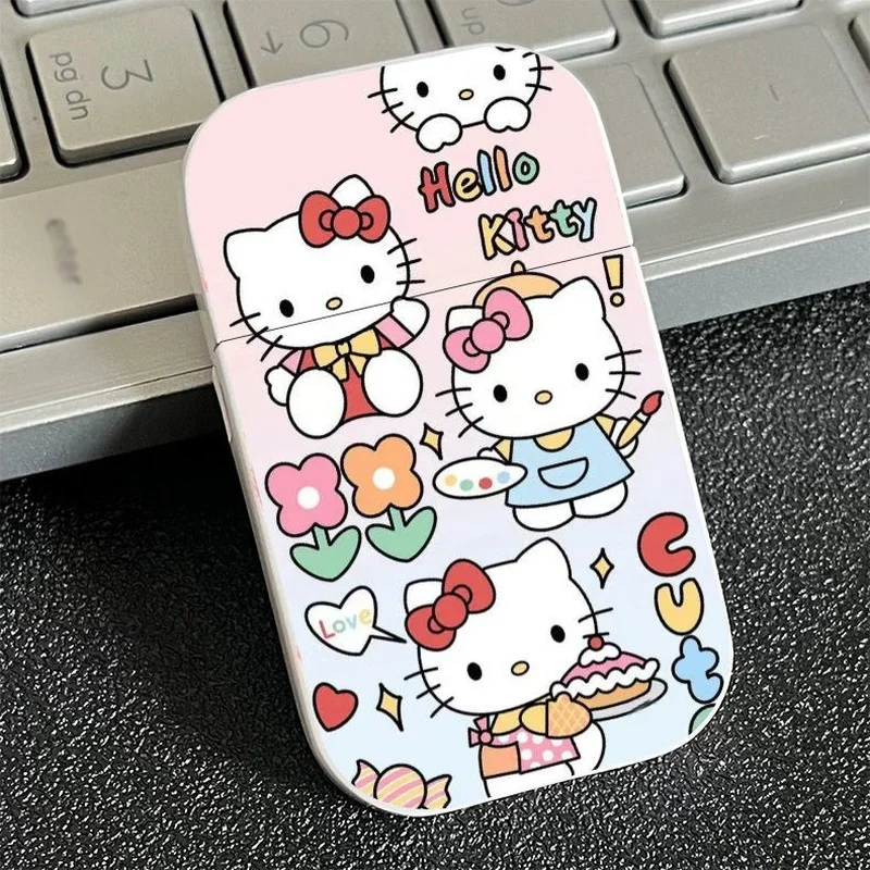 

Sanrio Hello Kitty inflatable lighter cute cartoon pink flame creative windproof female custom to send boyfriend holiday gift