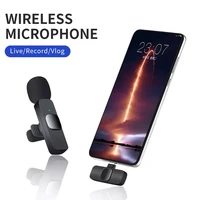 lavalier microphone for iphone type c wireless mic professionnel mini microphones smartphone microphone for tik tok