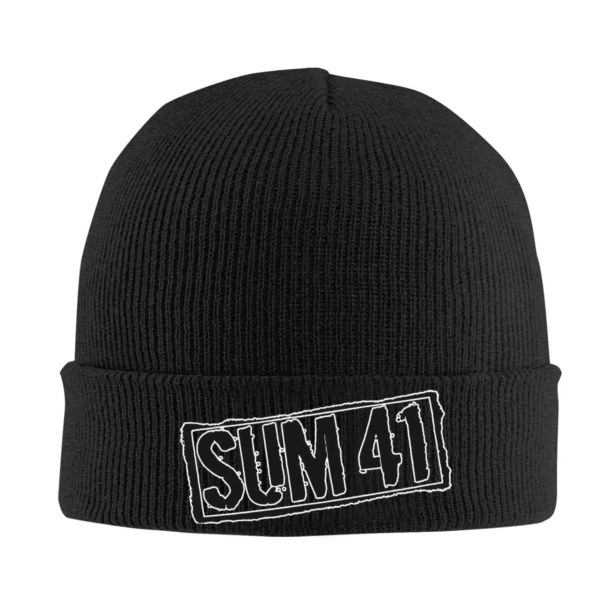 Логотип рок-группы Sum 41 теплая зимняя шапка с манжетами для мужчин и женщин