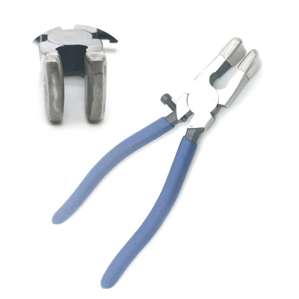 

1Pc Flat Nose Pliers Clamp Clip Pliers W/Adjustable Screw HCS 6/8In Hand Tool For Rimming Glass Tile Ceramics Wood