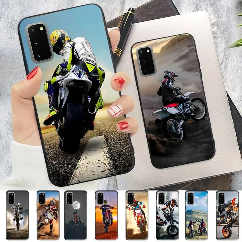 

motorcycle Phone Case For Samsung S 9 10 20 21 22 23 30 23plus lite Ultra FE S10lite Fundas