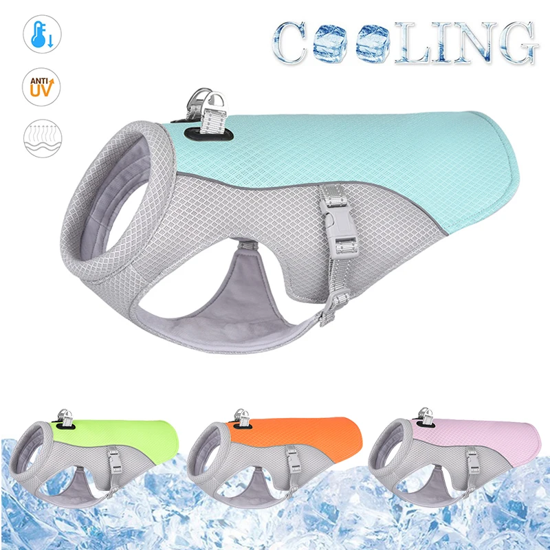 

Summer Pet Dog Cooling Vest Heat Resistant Cool Dogs Clothes Breathable Sun-proof Clothing For Small Large Dogs Outdoor Walking