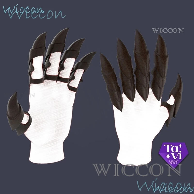 Фэнтезийные перчатки для косплея армированные пальцами СТЛ-файлы реквизит