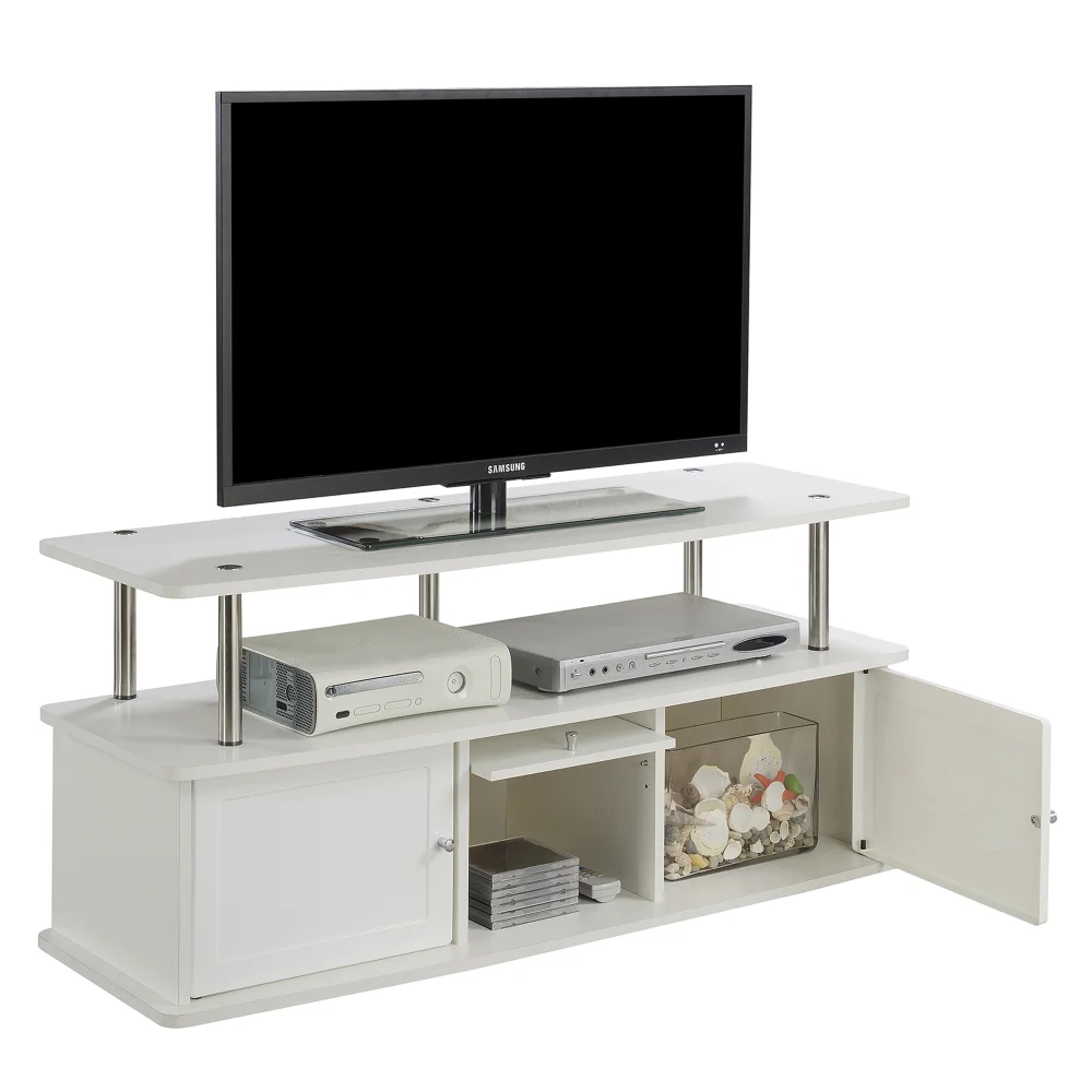 

Convenience Concepts Designs2Go Cherry TV Stand with 3 Cabinets for TVs up to 50" Black