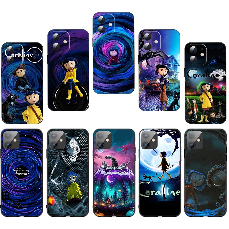 Мягкий силиконовый чехол X9 Coraline Fondo для iPhone 15 16 Pro Max Plus