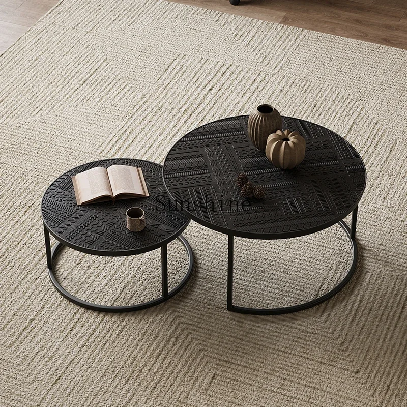 Ваби Сасанский ветер из цельного дерева для гостиной средневековый круглый